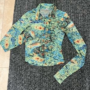 Button up collared top